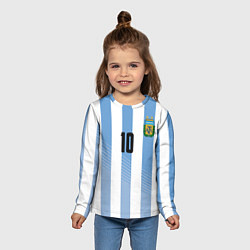 Лонгслив детский Месси - сборная Аргентины, цвет: 3D-принт — фото 2