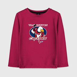Лонгслив хлопковый детский Washington Capitals Hockey, цвет: маджента