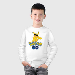 Лонгслив хлопковый детский Pokemon GO, цвет: белый — фото 2