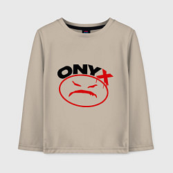 Лонгслив хлопковый детский Onyx, цвет: миндальный