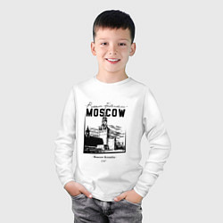 Лонгслив хлопковый детский Moscow Kremlin 1147, цвет: белый — фото 2