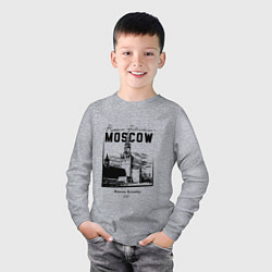 Лонгслив хлопковый детский Moscow Kremlin 1147, цвет: меланж — фото 2