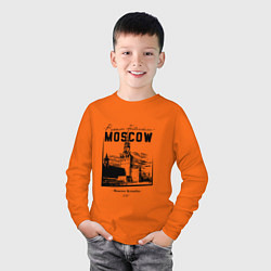 Лонгслив хлопковый детский Moscow Kremlin 1147, цвет: оранжевый — фото 2