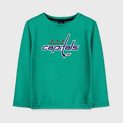 Лонгслив хлопковый детский Washington Capitals, цвет: зеленый