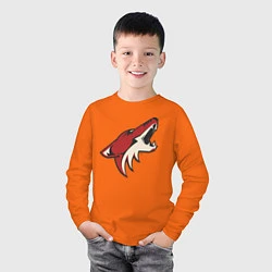 Лонгслив хлопковый детский Phoenix Coyotes, цвет: оранжевый — фото 2