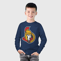 Лонгслив хлопковый детский Ottawa Senators, цвет: тёмно-синий — фото 2