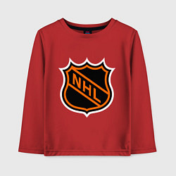 Лонгслив хлопковый детский NHL, цвет: красный