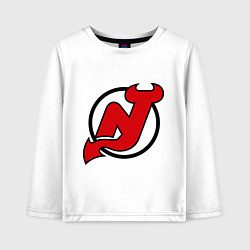 Лонгслив хлопковый детский New Jersey Devils, цвет: белый