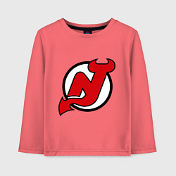 Лонгслив хлопковый детский New Jersey Devils, цвет: коралловый