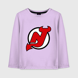 Лонгслив хлопковый детский New Jersey Devils, цвет: лаванда