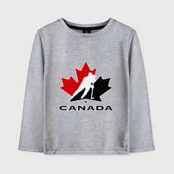 Лонгслив хлопковый детский Canada, цвет: меланж