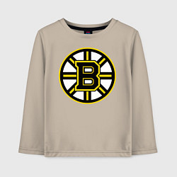 Лонгслив хлопковый детский Boston Bruins, цвет: миндальный