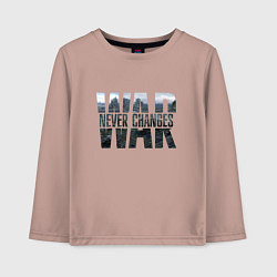 Лонгслив хлопковый детский War never changes, цвет: пыльно-розовый