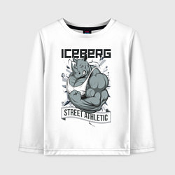 Лонгслив хлопковый детский Rhino 2 | Iceberg, цвет: белый