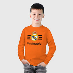 Лонгслив хлопковый детский Real Madrid Lines, цвет: оранжевый — фото 2