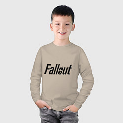 Лонгслив хлопковый детский Fallout, цвет: миндальный — фото 2