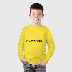 Лонгслив хлопковый детский Dr. Watson, цвет: желтый — фото 2