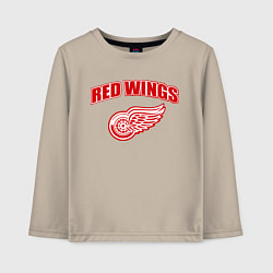 Лонгслив хлопковый детский Detroit Red Wings, цвет: миндальный
