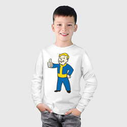Лонгслив хлопковый детский Fallout Boy, цвет: белый — фото 2
