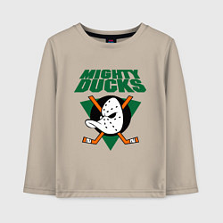 Лонгслив хлопковый детский Anaheim Mighty Ducks, цвет: миндальный