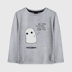 Лонгслив хлопковый детский Ghost, цвет: меланж