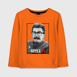 Лонгслив хлопковый детский Stalin: Style in, цвет: оранжевый