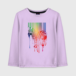 Лонгслив хлопковый детский Color zebra, цвет: лаванда