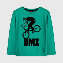 Лонгслив хлопковый детский BMX 3, цвет: зеленый