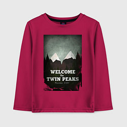 Лонгслив хлопковый детский Welcome to Twin Peaks, цвет: маджента