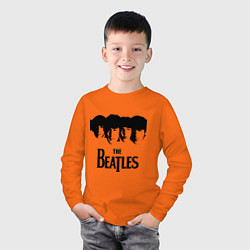 Лонгслив хлопковый детский The Beatles: Faces, цвет: оранжевый — фото 2