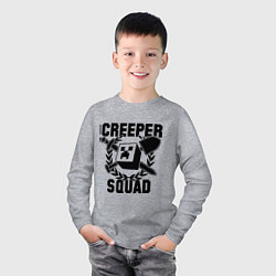 Лонгслив хлопковый детский Creeper Squad, цвет: меланж — фото 2