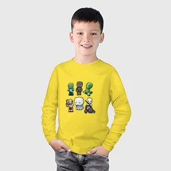 Лонгслив хлопковый детский Minecraft Units, цвет: желтый — фото 2