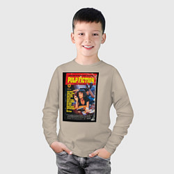 Лонгслив хлопковый детский Pulp Fiction Cover, цвет: миндальный — фото 2