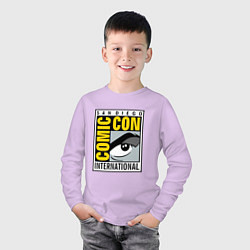 Лонгслив хлопковый детский Comic con San Diego, цвет: лаванда — фото 2