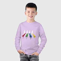 Лонгслив хлопковый детский Beatles Color, цвет: лаванда — фото 2