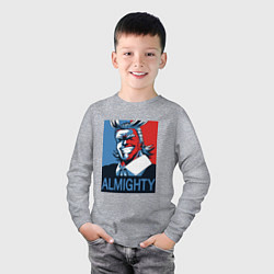 Лонгслив хлопковый детский Моя геройская академия, цвет: меланж — фото 2