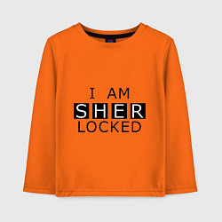 Лонгслив хлопковый детский I am Sherlocked, цвет: оранжевый