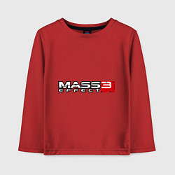 Лонгслив хлопковый детский Mass Effect 3, цвет: красный