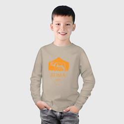 Лонгслив хлопковый детский AS Roma: Autumn Top, цвет: миндальный — фото 2