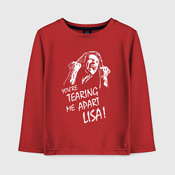 Лонгслив хлопковый детский Tearing me apart, цвет: красный