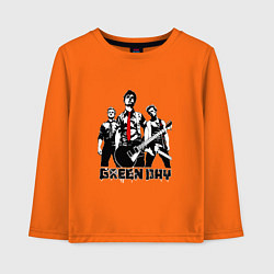 Лонгслив хлопковый детский Группа Green Day, цвет: оранжевый
