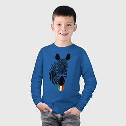 Лонгслив хлопковый детский Juventus Zebra, цвет: синий — фото 2