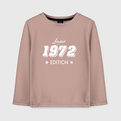 Лонгслив хлопковый детский Limited Edition 1972, цвет: пыльно-розовый