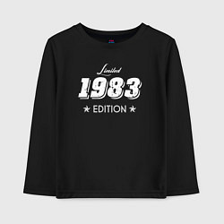 Лонгслив хлопковый детский Limited Edition 1983, цвет: черный