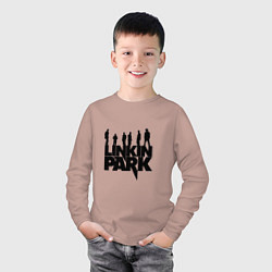 Лонгслив хлопковый детский Linkin Park, цвет: пыльно-розовый — фото 2