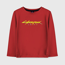 Лонгслив хлопковый детский Cyberpunk 2077, цвет: красный