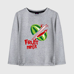 Лонгслив хлопковый детский Fruit Ninja, цвет: меланж