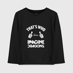 Лонгслив хлопковый детский That's Who Loves Imagine Dragons, цвет: черный