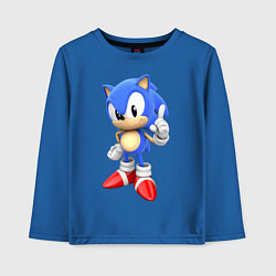 Лонгслив хлопковый детский Classic Sonic, цвет: синий