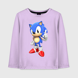 Лонгслив хлопковый детский Classic Sonic, цвет: лаванда